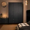 3-Door Wardrobe Creative 3D VOX Indigo/Light Oak
