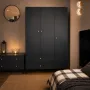 3-Door Wardrobe Creative 3D VOX Indigo/Light Oak