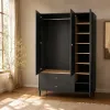 Riidekapp 3-ukseline Creative 3D VOX indigosinine/hele tamm