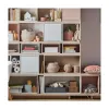 Bookcase wide cava beige / powder pink / gray beige / white Balance