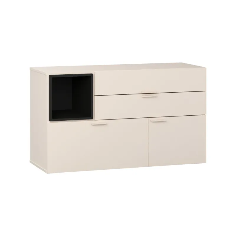 Low chest of drawers with sand beige handle 4YOU FRESH