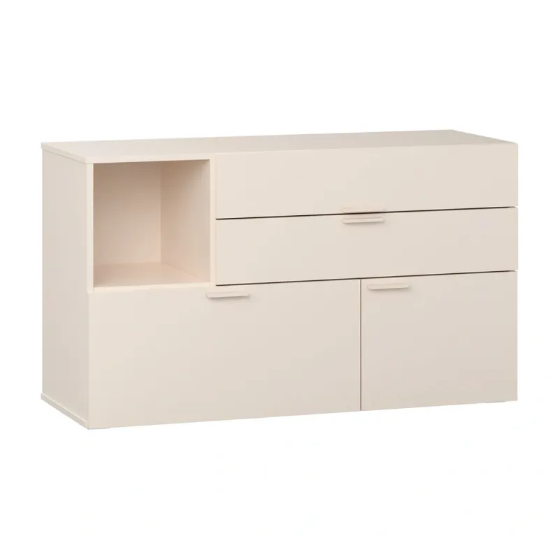 Low chest of drawers with sand beige handle 4YOU FRESH
