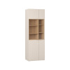 Wide glass cabinet 4YOU FRESH with sand beige handle