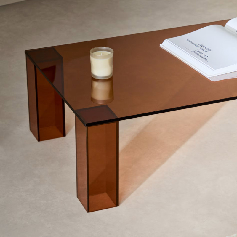 Klaasist kohvilaud 140 x 60 cm Adularia