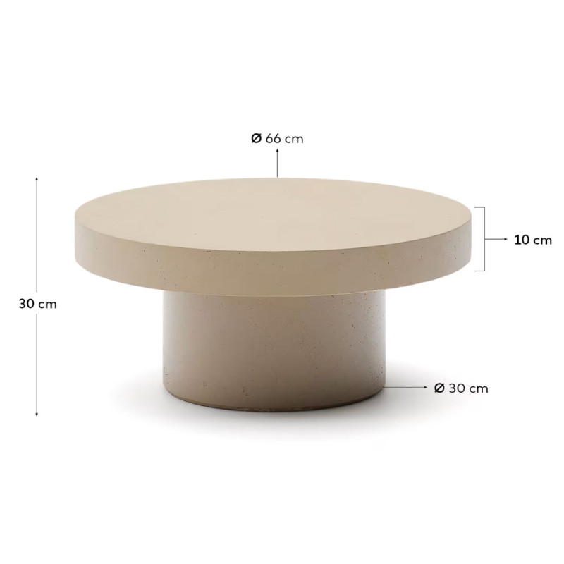 Ümmargune kohvilaud 66 cm Aiguablava