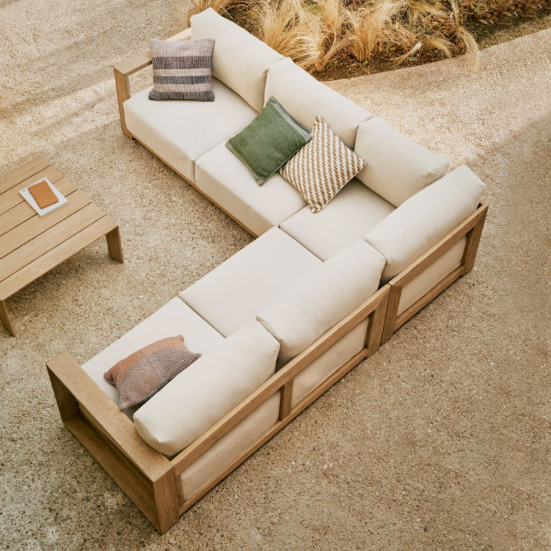 Corner five-seater sofa Ambra with removable cushions