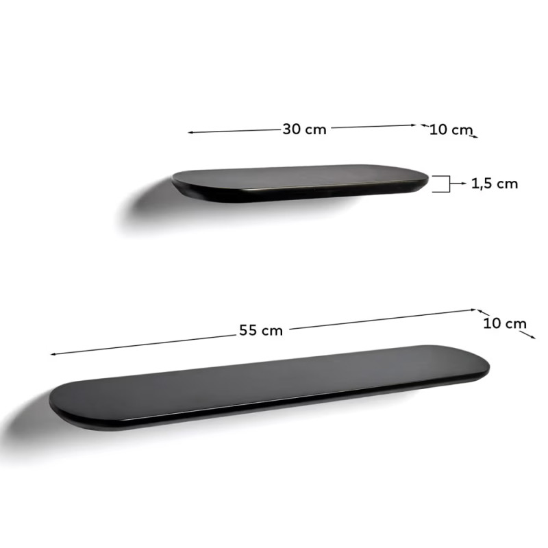 Seinariiulite komplekt 35 cm / 55 cm valmistatud MDF-ist Arely