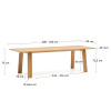 Pikendatav täistammest laud 200 (250) x 95 cm Arlen