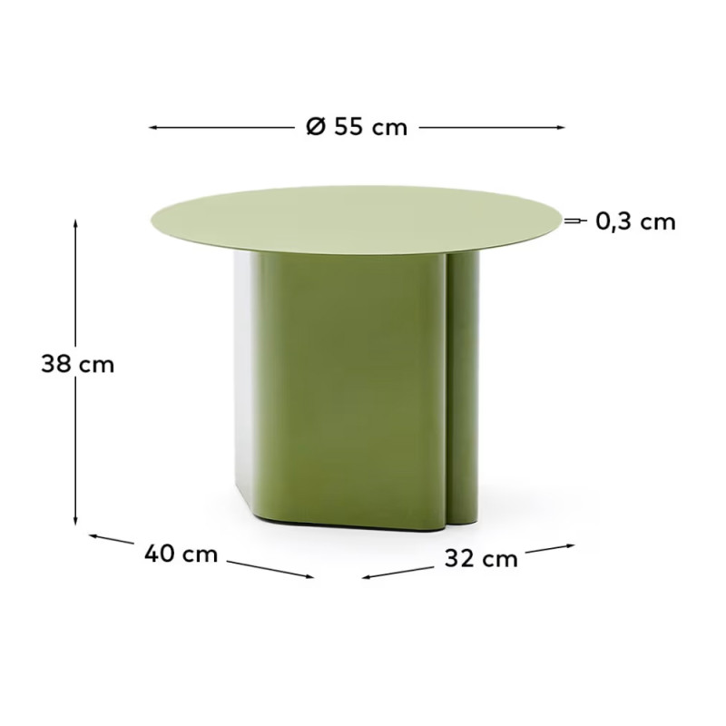 Väike metallist abilaud 55 cm Arvin