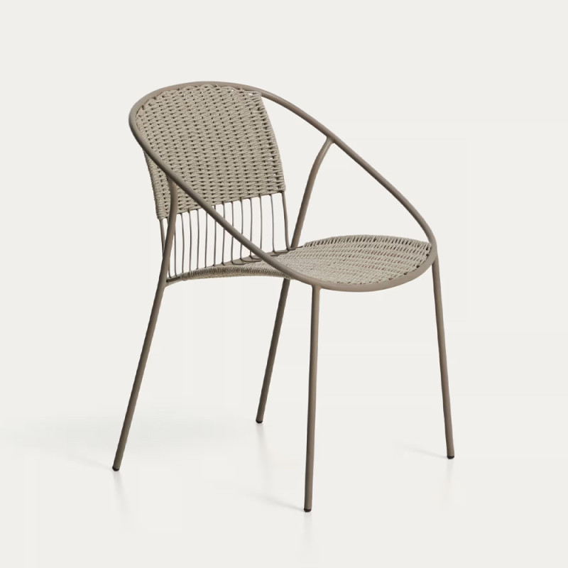 Outdoor stackable chair Atrani on high legs