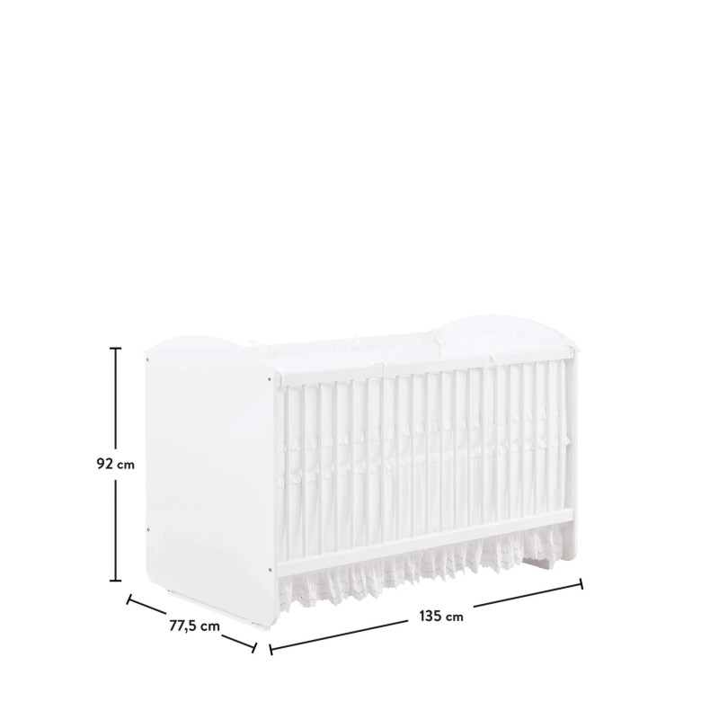 Beebivoodi kiikuv Baby Cotton valge