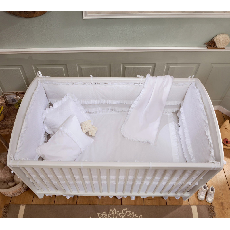 Beebivoodi kiikuv Baby Cotton valge