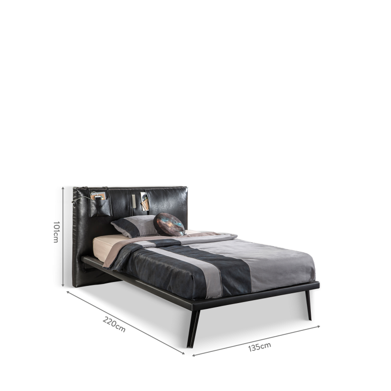 Voodi Dark Metal 120x200