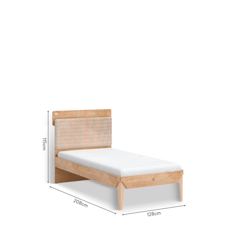 Bed Modern Mocha 120x200