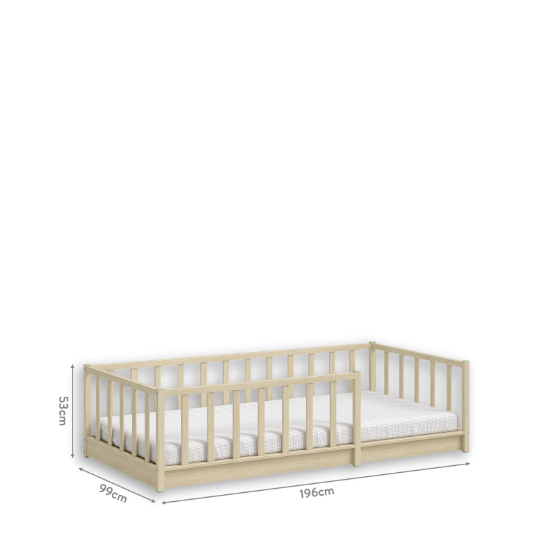 Voodi wihtou roof Montes Natural 90x190