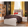 Bed with fabric headboard Modera 100x200