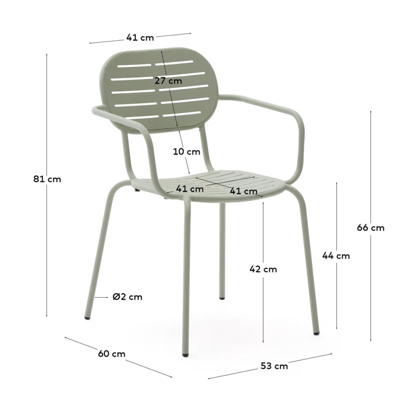 Outdoor stackable chair Brai