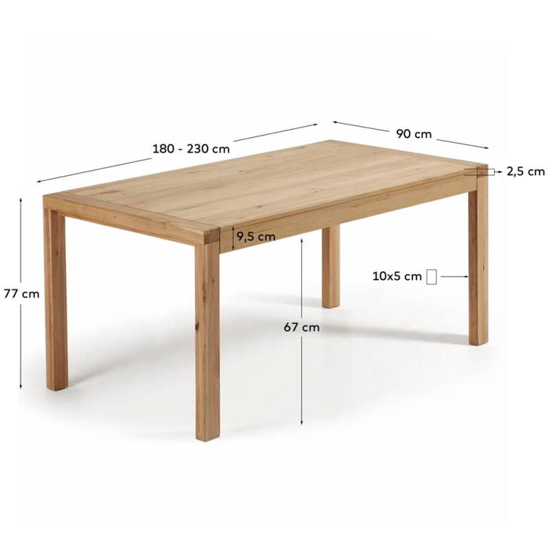 Pikendatav söögilaud 180 (230) x 90 cm Briva