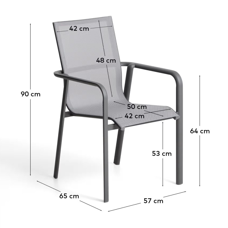 Outdoor stackable chair Canea