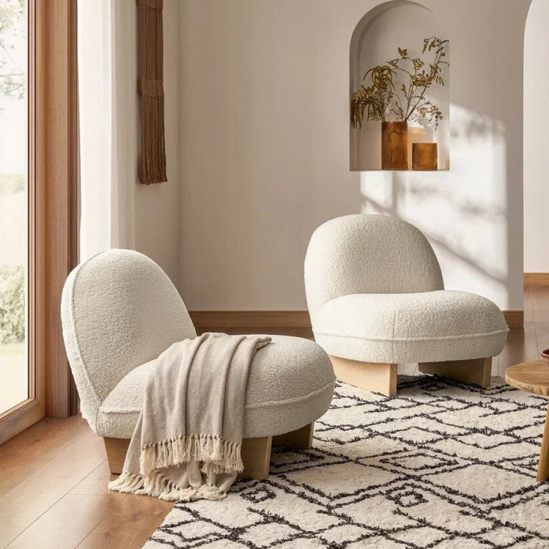Armchair on stable legs Cato and backrest