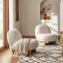Armchair on stable legs Cato and backrest