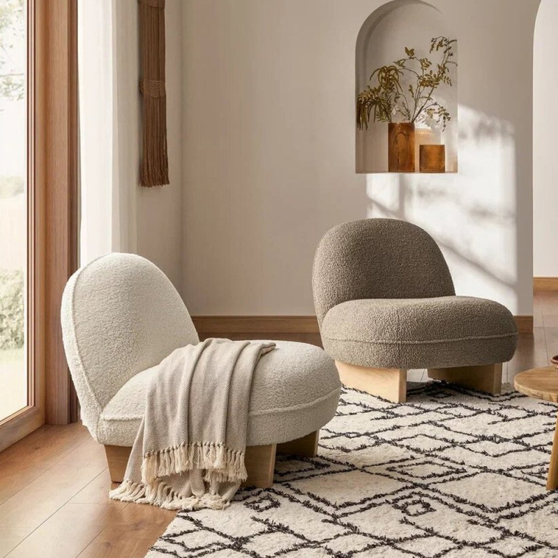 Armchair on stable legs Cato and backrest