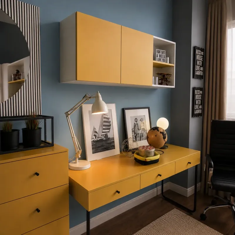 Creative Horizontal Storage Unit White/Saffron