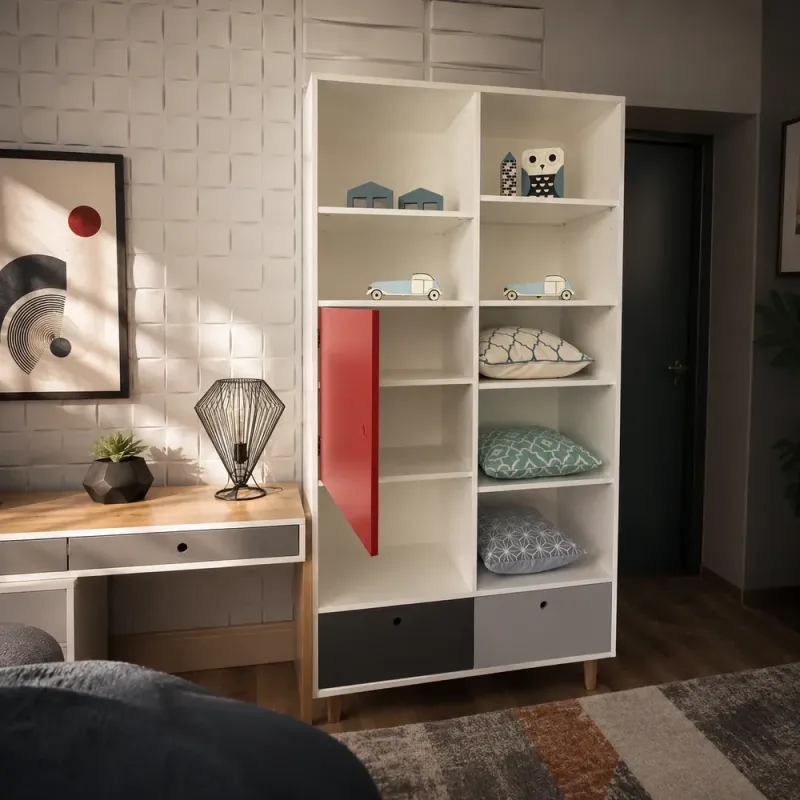 Bookcase wide Concept by VOX II white/graphite