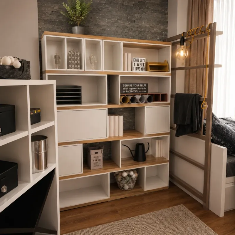 Wide Monocolor Bookcase Balance