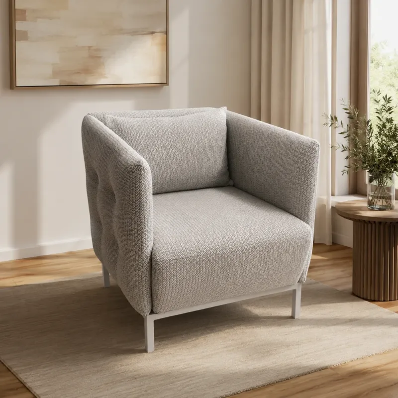 Domino Armchair Beige/Blue M12