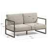Two-seater outdoor sofa Comova with pillows