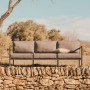 Outdoor three-seater sofa Comova with pillows
