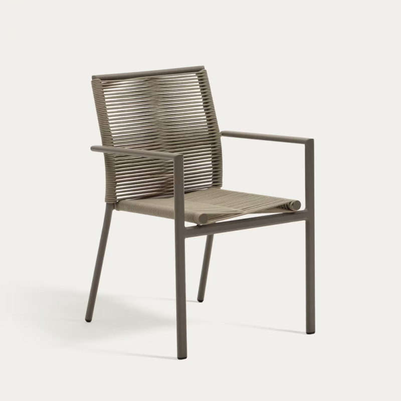 Outdoor stackable chair Culip with backrest