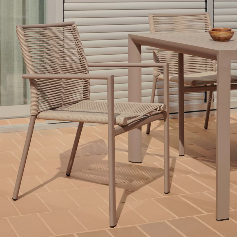 Outdoor stackable chair Culip with backrest