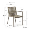 Outdoor stackable chair Culip with backrest