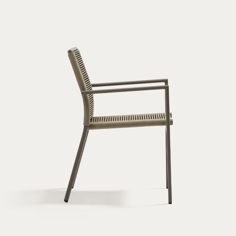 Outdoor stackable chair Culip with backrest