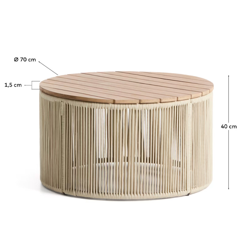 Ümmargune kohvilaud 70 cm Dandara