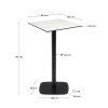 Tall square outdoor table 60 x 60 x 96 cm Dina