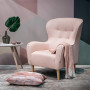 Armchair with a high curved back Ellen in retro style