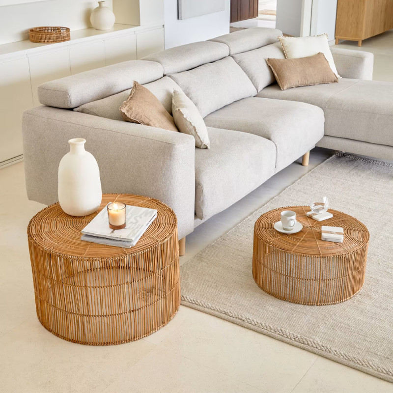 Set of 2 coffee tables 66 cm and 55 cm Elmima