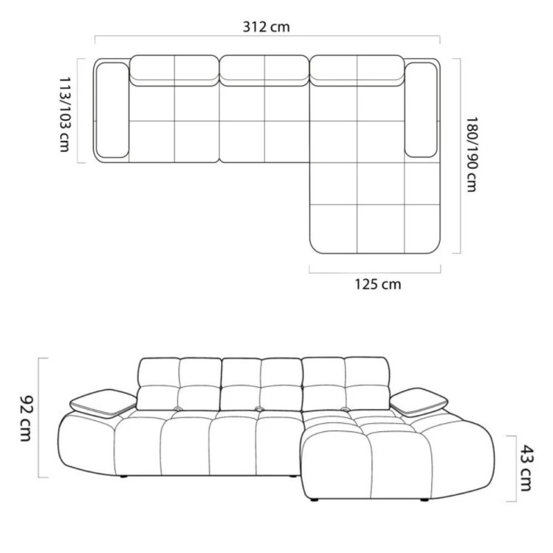Corner sofa Gamba S relax