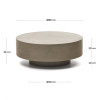 Garden cement table 80 cm Garbet