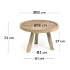 Ümmargune kohvilaud 55 cm Glenda