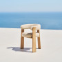 Garden tripod stool Granite with a round seat