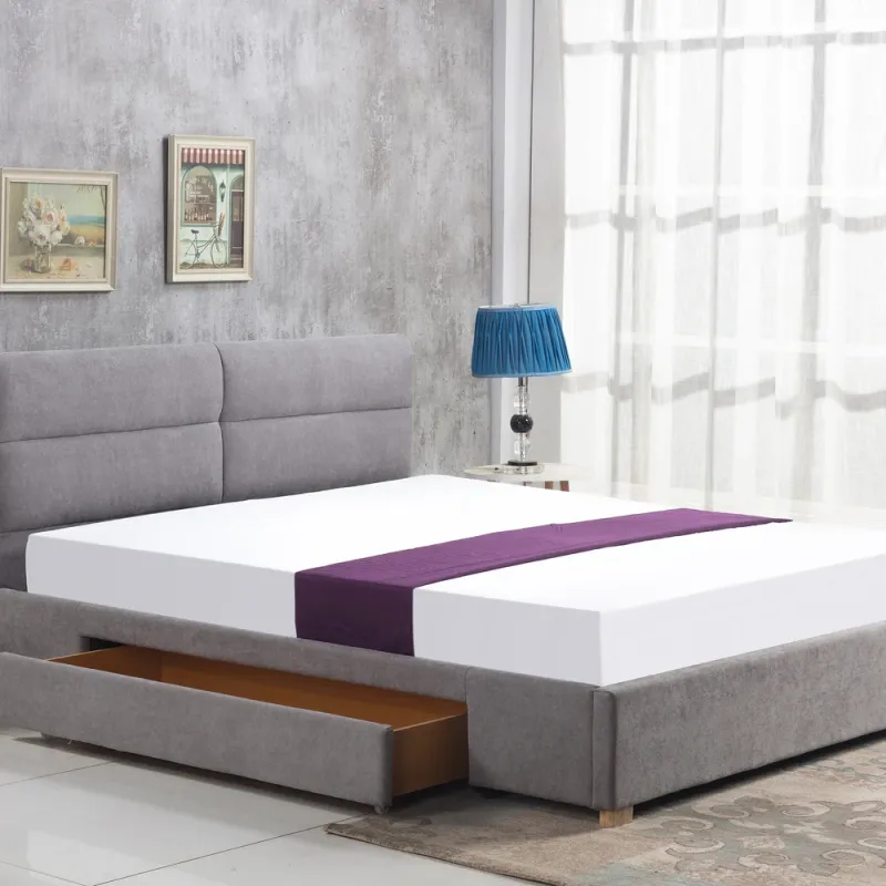 Bed MERIDA light grey