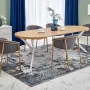 Table extension PERONI gold oak/white