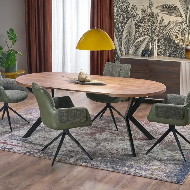 Table extension PERONI walnut/black