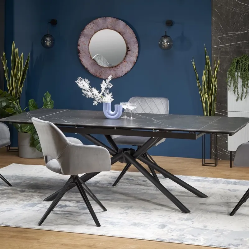 Table VITORINO black marble / black