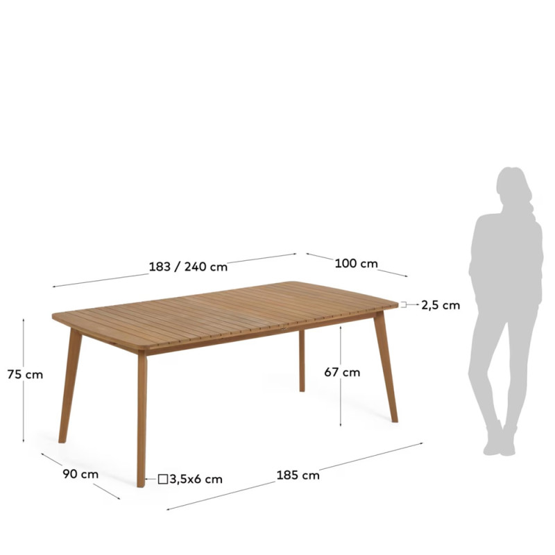 Pikendatav väli-laud 183 (240) x 100 cm Hanzel