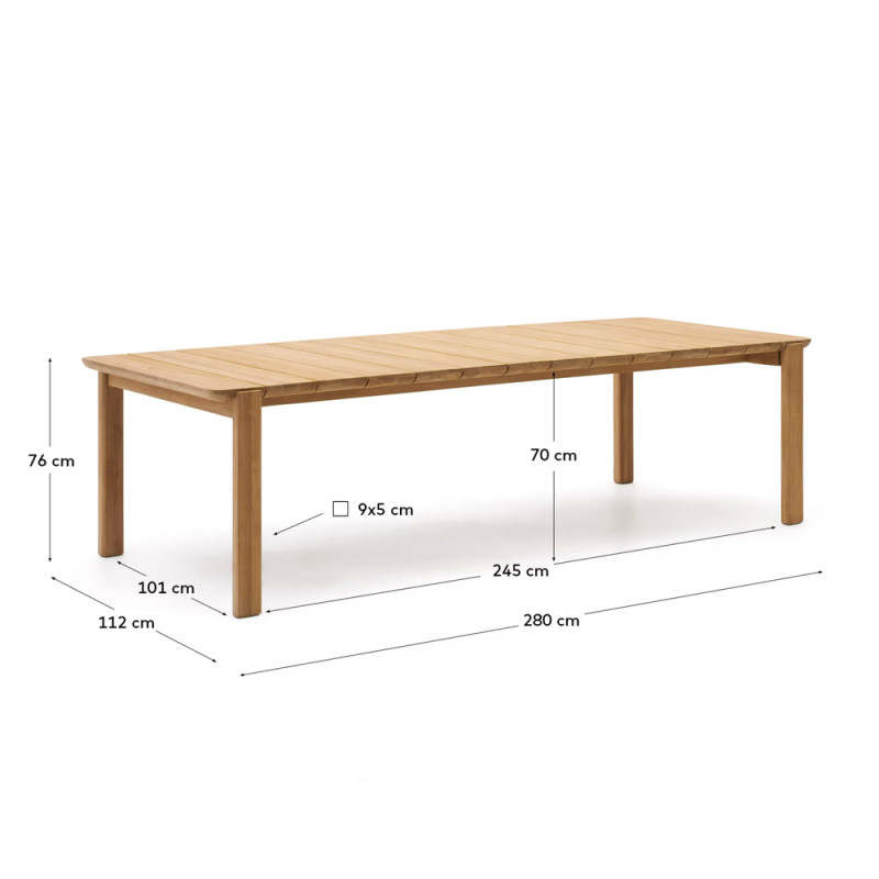 Väli-laud 280 x 112 cm Icaro
